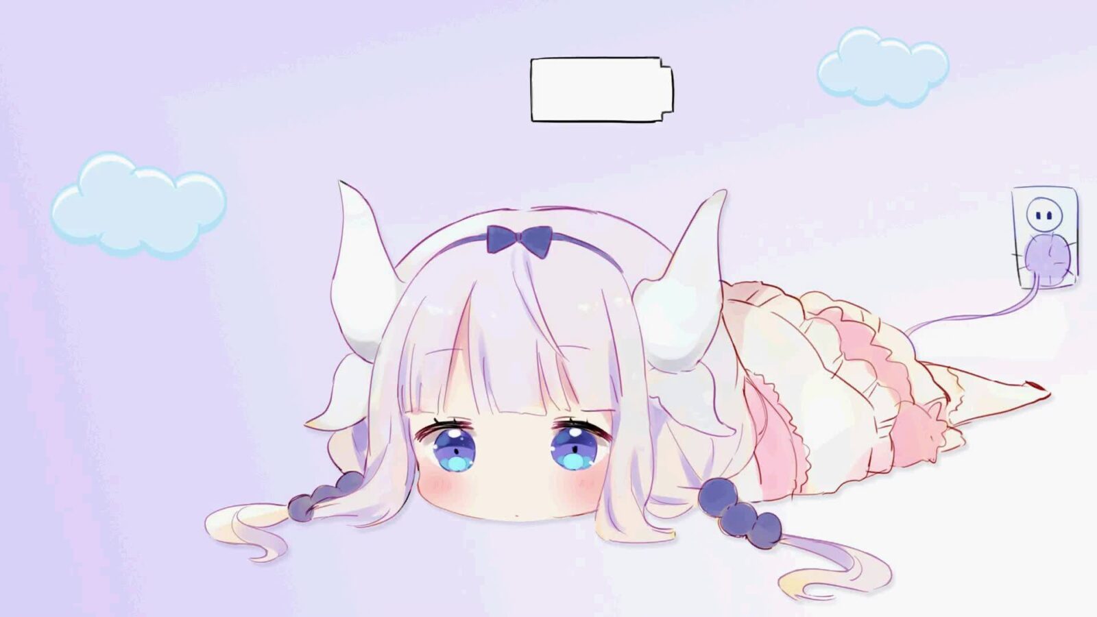 LiveWallpapers4Free.com | Girl Low Battery Kanna Anime - Free Live Wallpaper