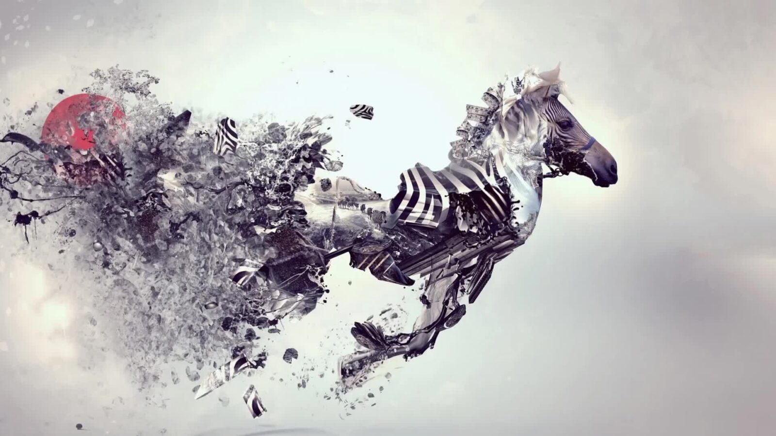 Crumble Zebra Abstract - Desktop Live Wallpaper