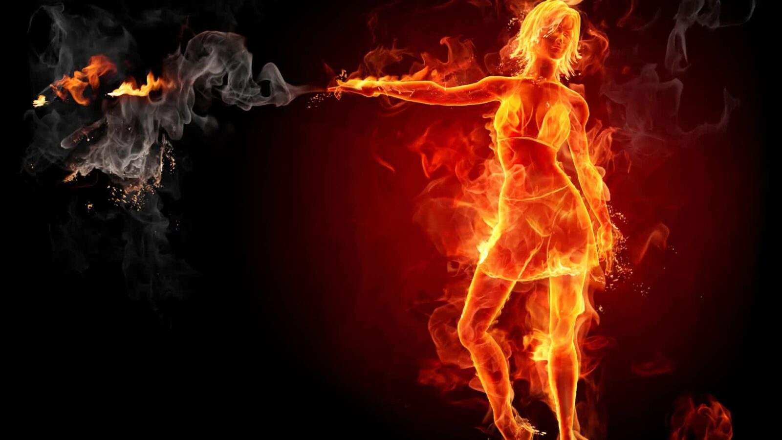 LiveWallpapers4Free.com | Fire Girl - Free Live Wallpaper