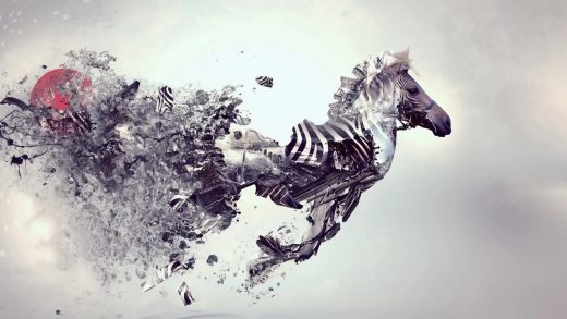Abstract Crumbled Zebra - Live Wallpaper