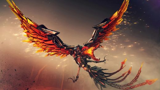 Mecha Phoenix Crossfire Game - Free Live Wallpaper