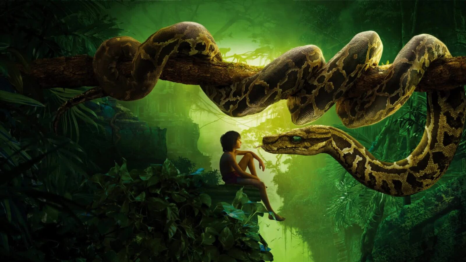 LiveWallpapers4Free.com | Jungle Book Mowgli Kaa Snake - Animated Wallpaper
