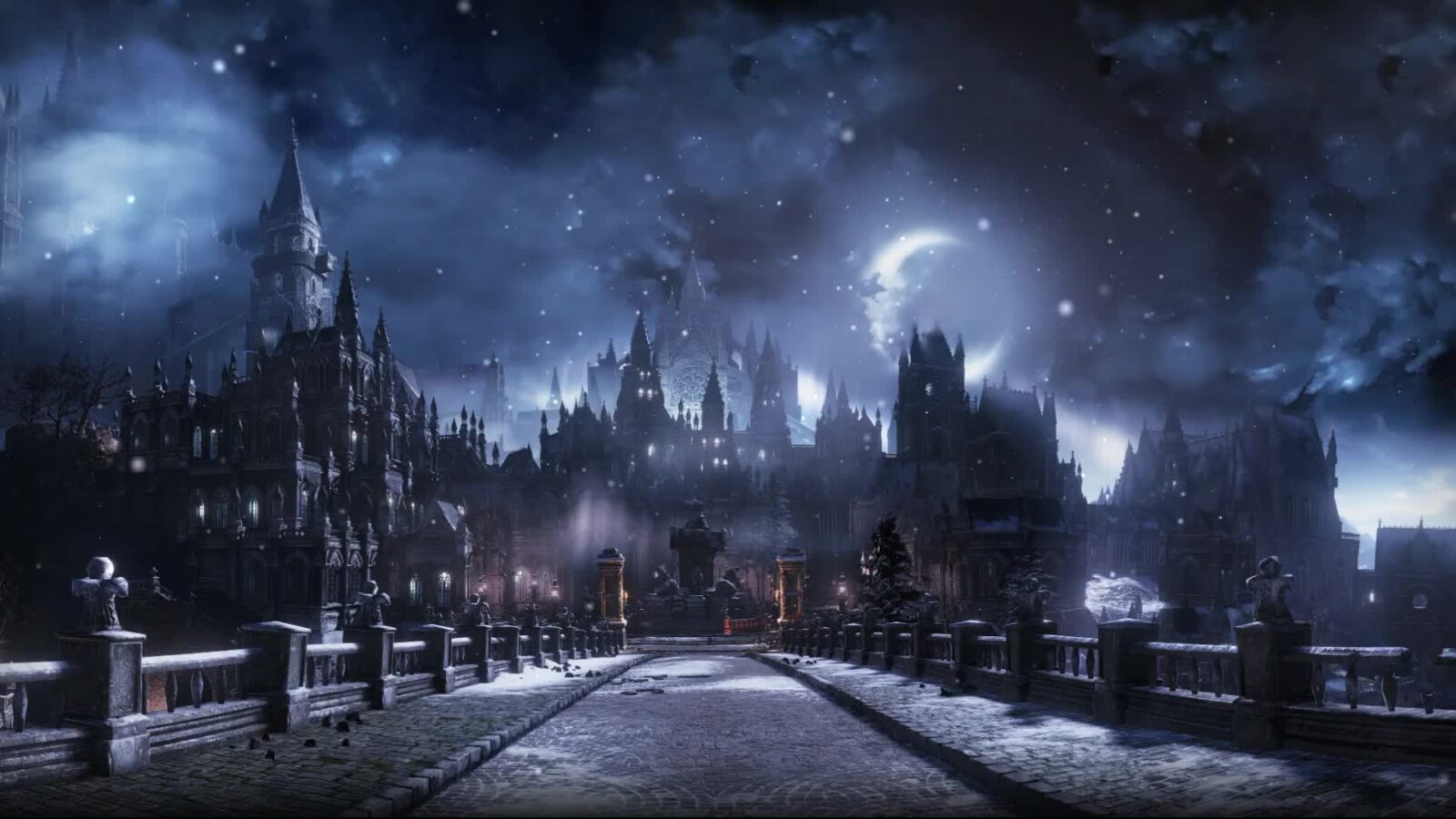Dark Souls 3 Night Snow - Animated Desktop Wallpaper