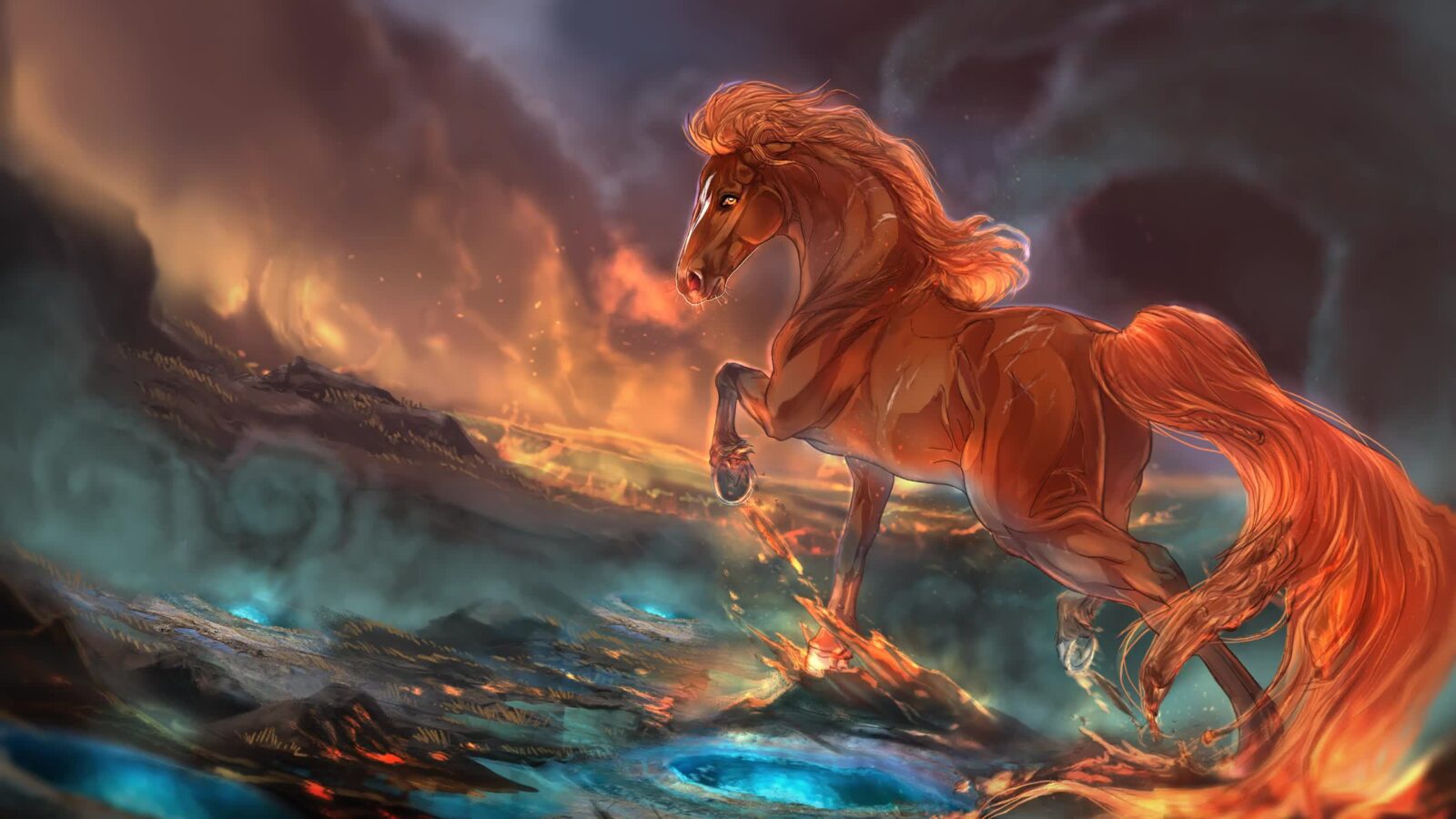 LiveWallpapers4Free.com | Fantasy Horse Unicorn Sea 2K - Free Live Wallpaper