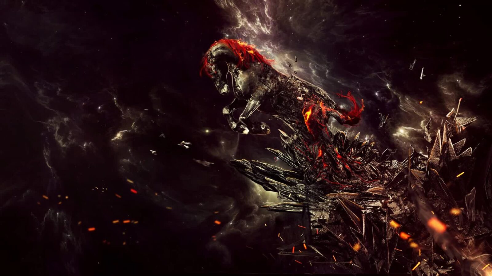 LiveWallpapers4Free.com | Escape From Hell Black Horse - Free Live Wallpaper