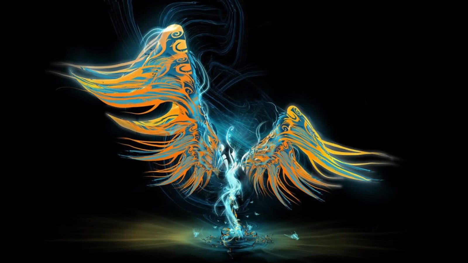 Dancing Angel Abstract Illustration - Free Live Wallpaper