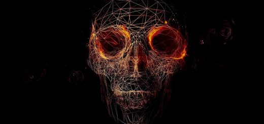 3D Scary Skull Abstract Shapes - Free Live Wallpaper
