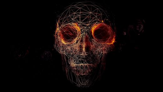 3D Scary Skull Abstract Shapes - Free Live Wallpaper
