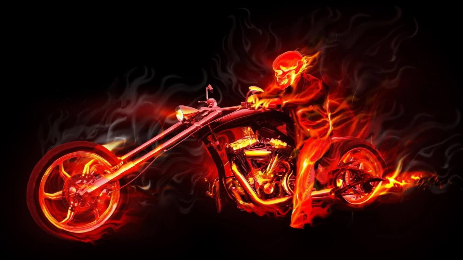 LiveWallpapers4Free.com | Dark Rider Or Ghost Rider Artwork - Free Live Wallpaper