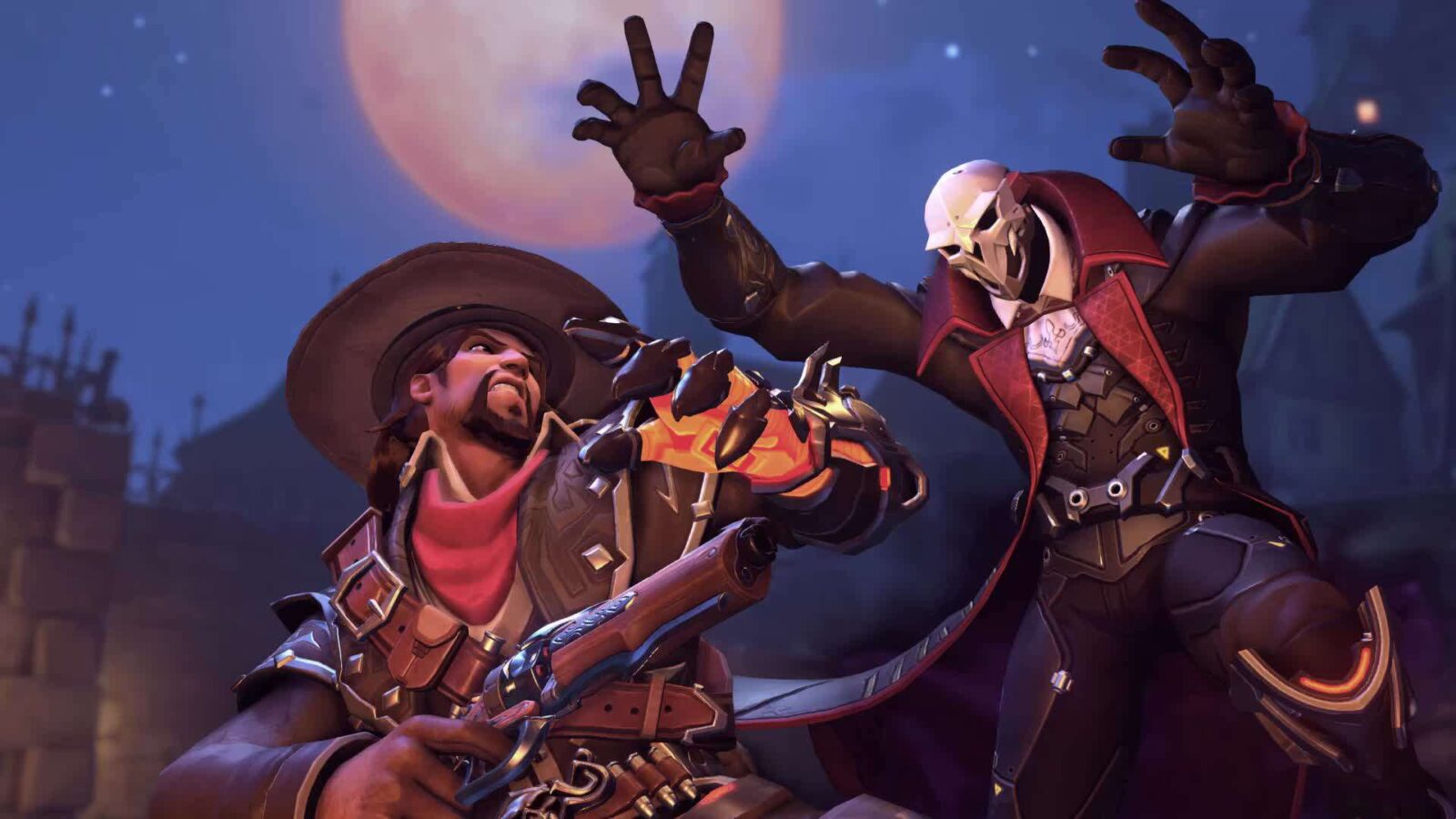 LiveWallpapers4Free.com | Reaper and Mcree Halloween Terror Overwatch - Free Live Wallpaper