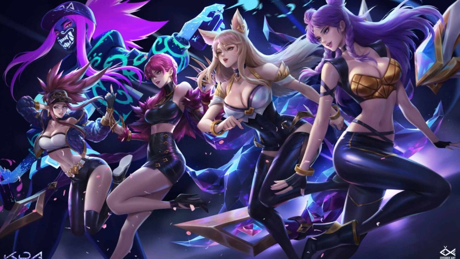 KDA League Of Legends Game Babes – Free Live Wallpaper