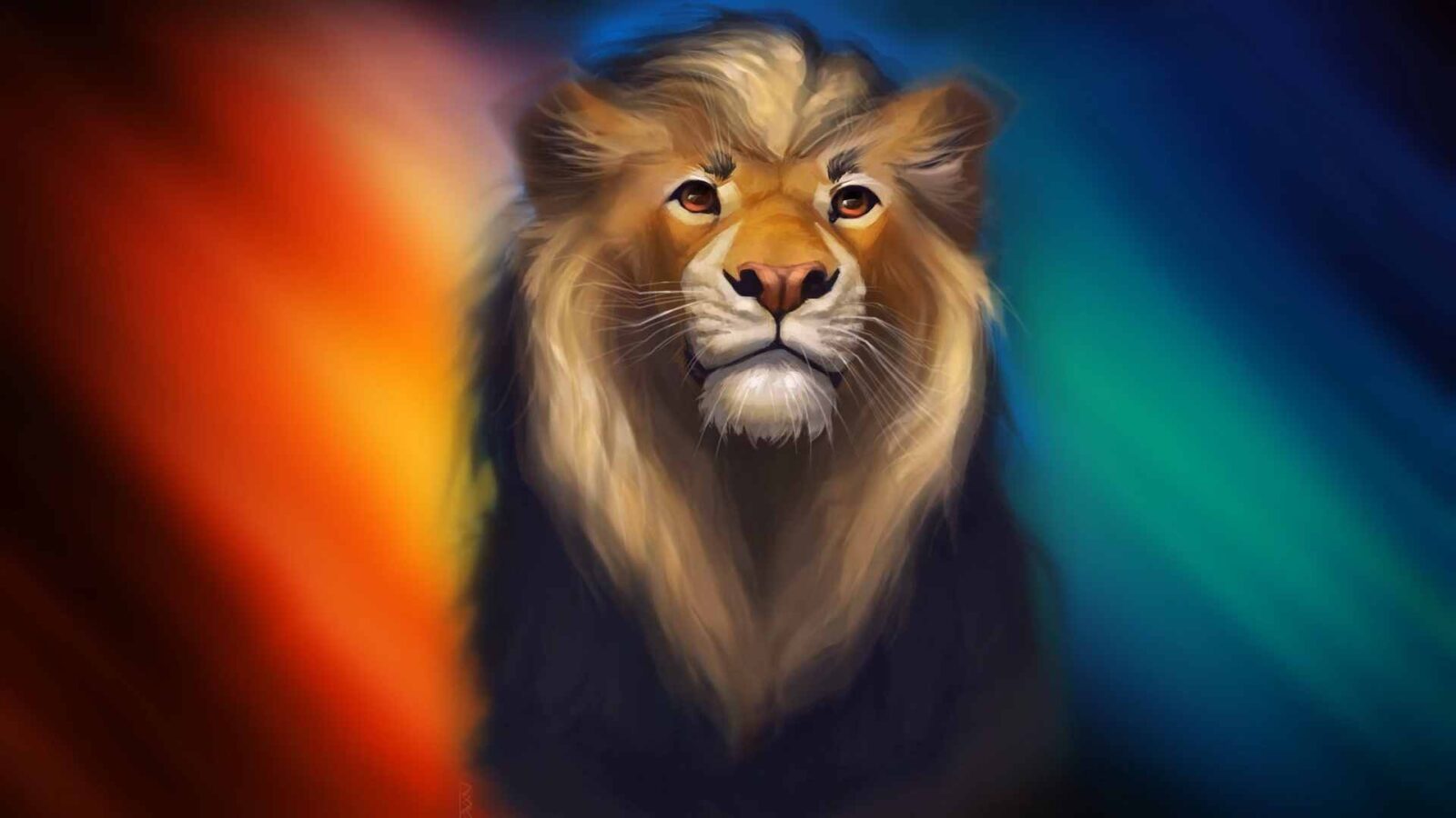Wavy Lion In Colors ArtWork - Free Live Wallpaper