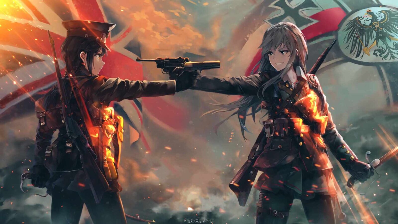 LiveWallpapers4Free.com | The Great War Anime Girls and Guns - Free Live Wallpaper