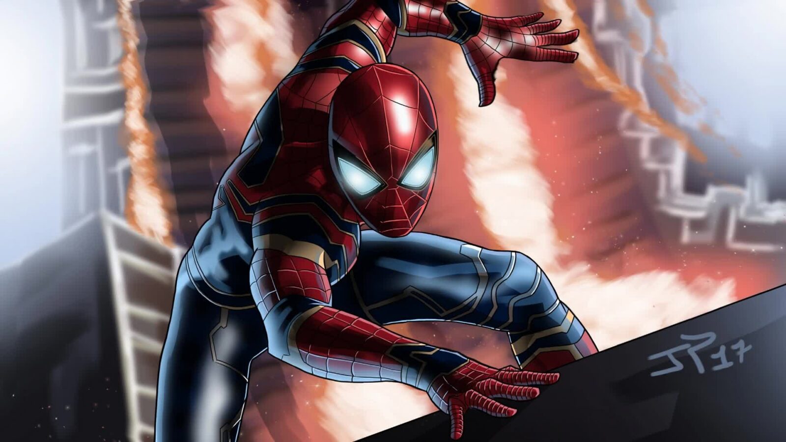 Infinity War Iron Spider Man ArtWork – Free Live Wallpaper