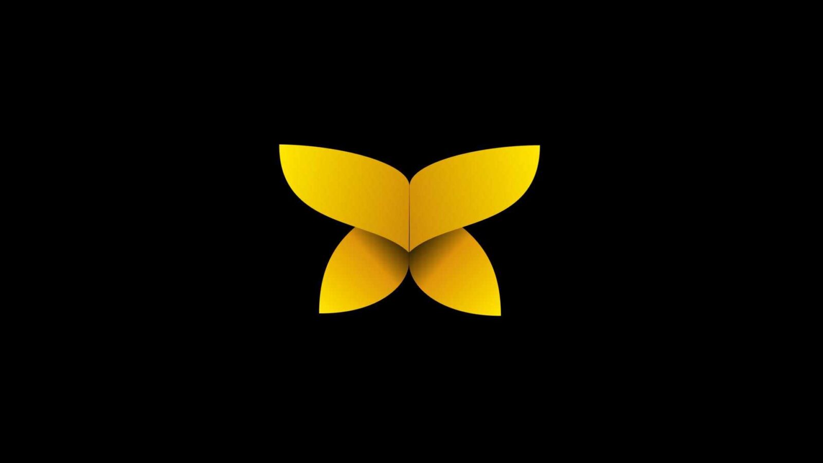 Yellow Butterfly Abstract Shapes - Free Live Wallpaper