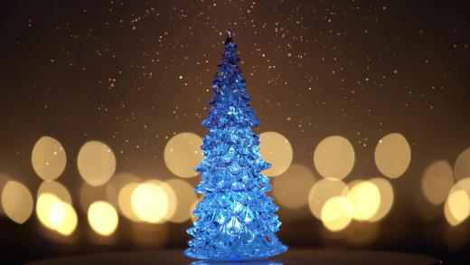 Blue Christmas Tree - Free Live Wallpaper