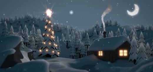 Merry Christmas Snow Fireworks - Free Live Wallpaper