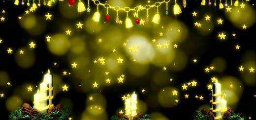 Merry Christmas Stars Candles - Free Live Wallpaper