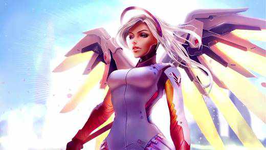 LiveWallpapers4Free.com | Mercy Overwatch Light Rays - Free Live Wallpaper