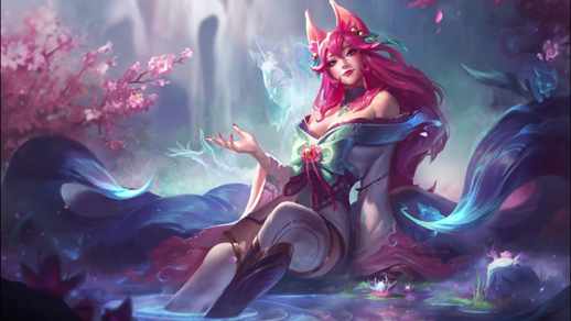 LiveWallpapers4Free.com | The Nine-Tailed Fox Ahri League Of Legends - Free Desktop Background