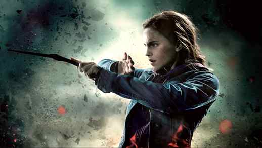 LiveWallpapers4Free.com | Hermione Granger with a Magic Wand