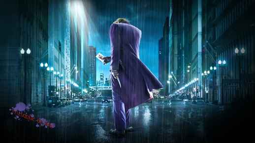 Joker Night City Rain - LiveWallpapers4Free.com