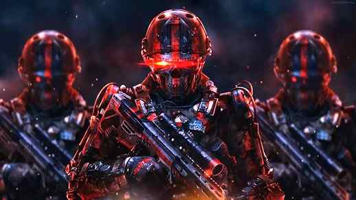 LiveWallpapers4Free.com | Sci-Fi Dead Army Robots Cyborgs