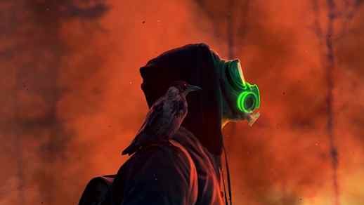 LiveWallpapers4Free.com | Wildfire Game Gas Mask