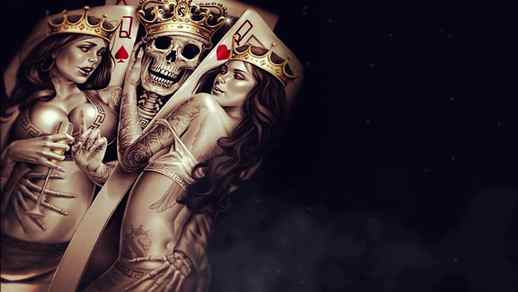 LiveWallpapers4Free.com | Skull King of Kings Cards- Gorgeous Queens