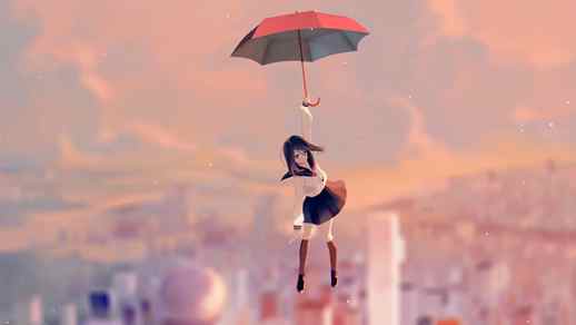 LiveWallpapers4Free.com | Umbrella Girl | Just Fly Anime Wallpaper