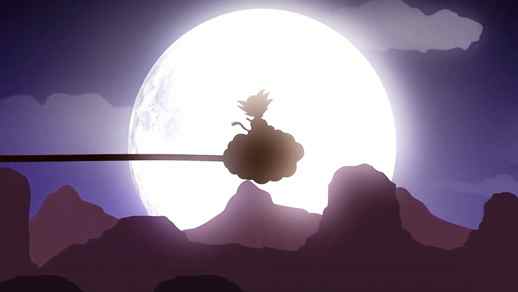 LiveWallpapers4Free.com | Son Goku on Kinton Cloud Animation