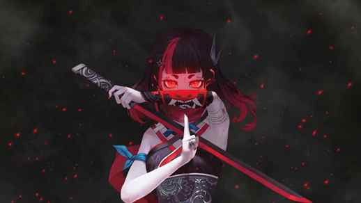 LiveWallpapers4Free.com | Demonic Ninja Girl Warrior