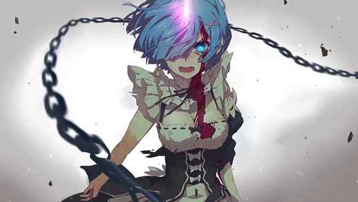 LiveWallpapers4Free.com | Rem Angry Chain Re:Zero Anime