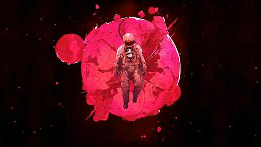 LiveWallpapers4Free.com | Pink Astronaut In Deep Pink Space 4K Quality