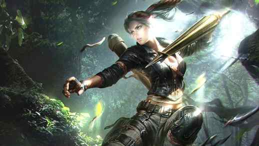 LiveWallpapers4Free.com | Lara Croft In The Jungle with Sword / Tomb Raider