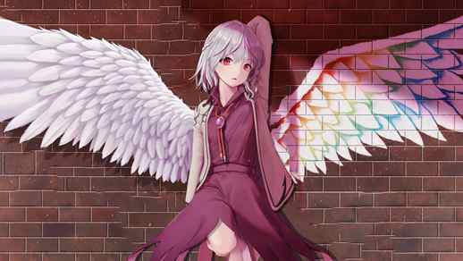 LiveWallpapers4Free.com | Kishin Sagume Girl with One Angel Wing Touhou Project