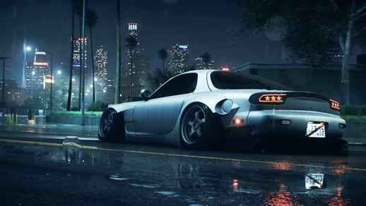Mazda RX-7 Night City Rain