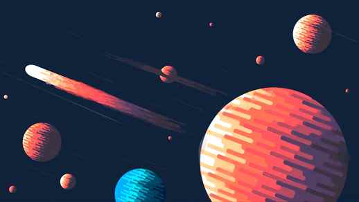 LiveWallpapers4Free.com | Abstract Space Planets Stars Comets