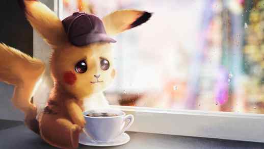LiveWallpapers4Free.com | Detective Pikachu Pokemon / Hot Chocolate