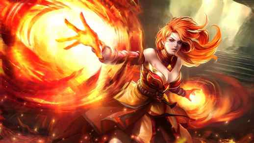 LiveWallpapers4Free.com | Lina on Fire Dota 2 at 4K Quality