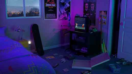 Retro Nostalgic Room / Console / Games