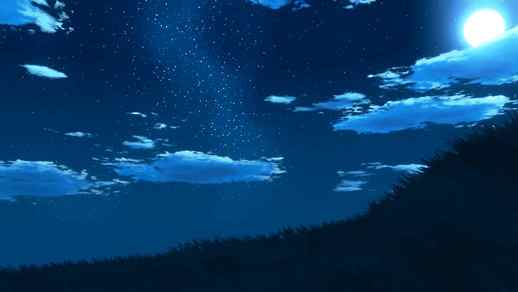LiveWallpapers4Free.com | Starry Night Sky / Grass / Clouds / Fantasy Landscape - Live Wallpaper