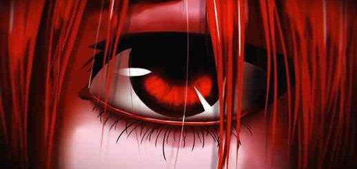 Elfen Lied Lucy Eye Red Hairs - Live Wallpaper