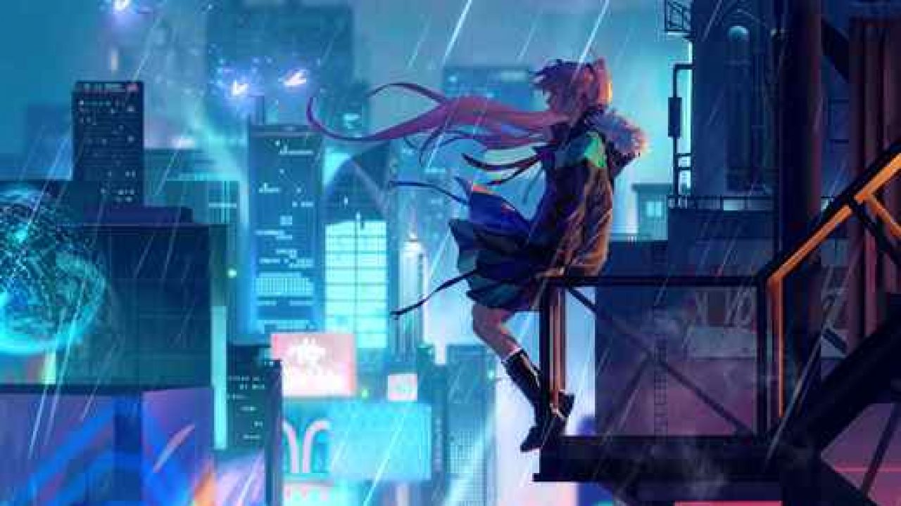 By Myself Again / Anime Girl / Rain / Night City - Live Wallpaper - Live  Desktop Wallpapers
