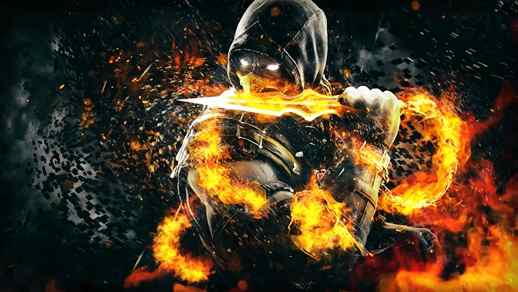 LiveWallpapers4Free.com | Scorpion / Mortal Kombat / Fire Tip