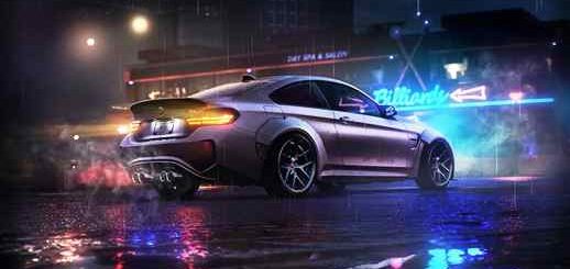 Speed Hunters / Car / Night City / Rain 4K - Live Wallpaper