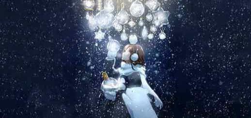 Girl Light Bulbs In Snow Fantasy - Live Wallpaper