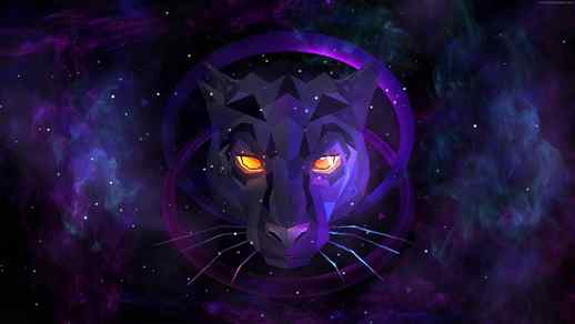 Black Panther Sparkle Eyes Fantasy 4K - Live Wallpaper