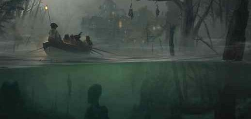 Pirates on a Boat Pond Fantasy 4K - Animated Background