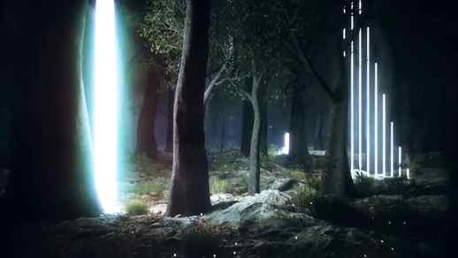 LiveWallpapers4Free.com | Light Beam in the Night Forest Fantasy Nature - Animated Desktop